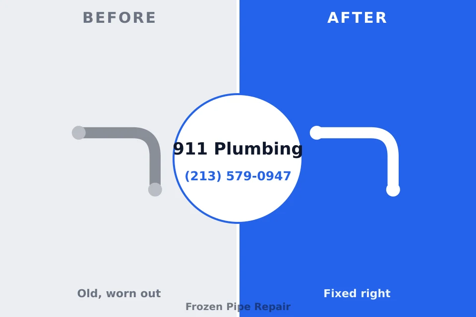 Before and after: plumbing repair Lakeland South, WA